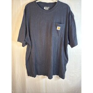 Men’s Carhartt Navy Blue Short Sleeve T Shirt Size XL Loose Fit Preowned